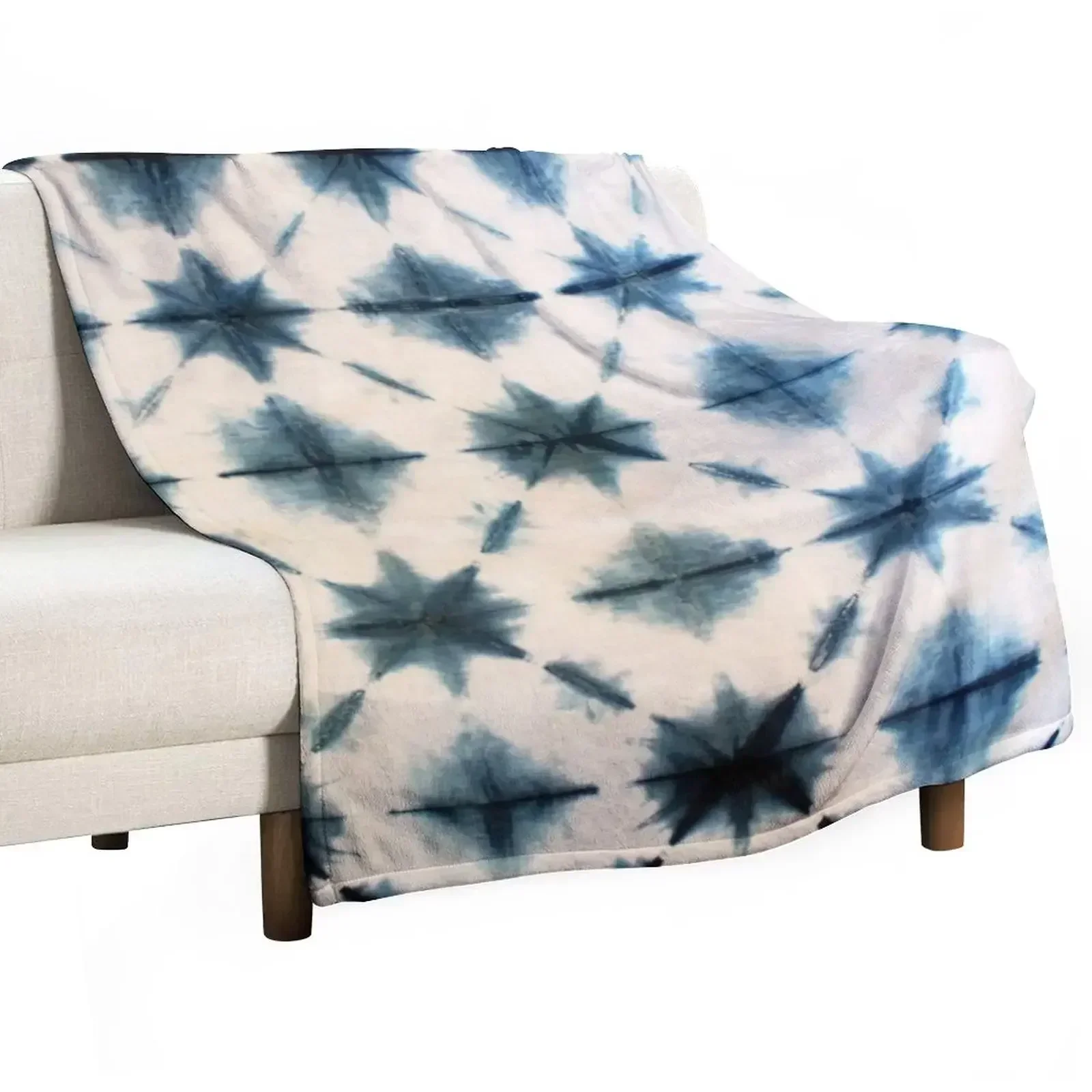 Shibori Tie Dye, Indigo Throw  - Shibori Tie Dye บทวิจารณ์และราคา