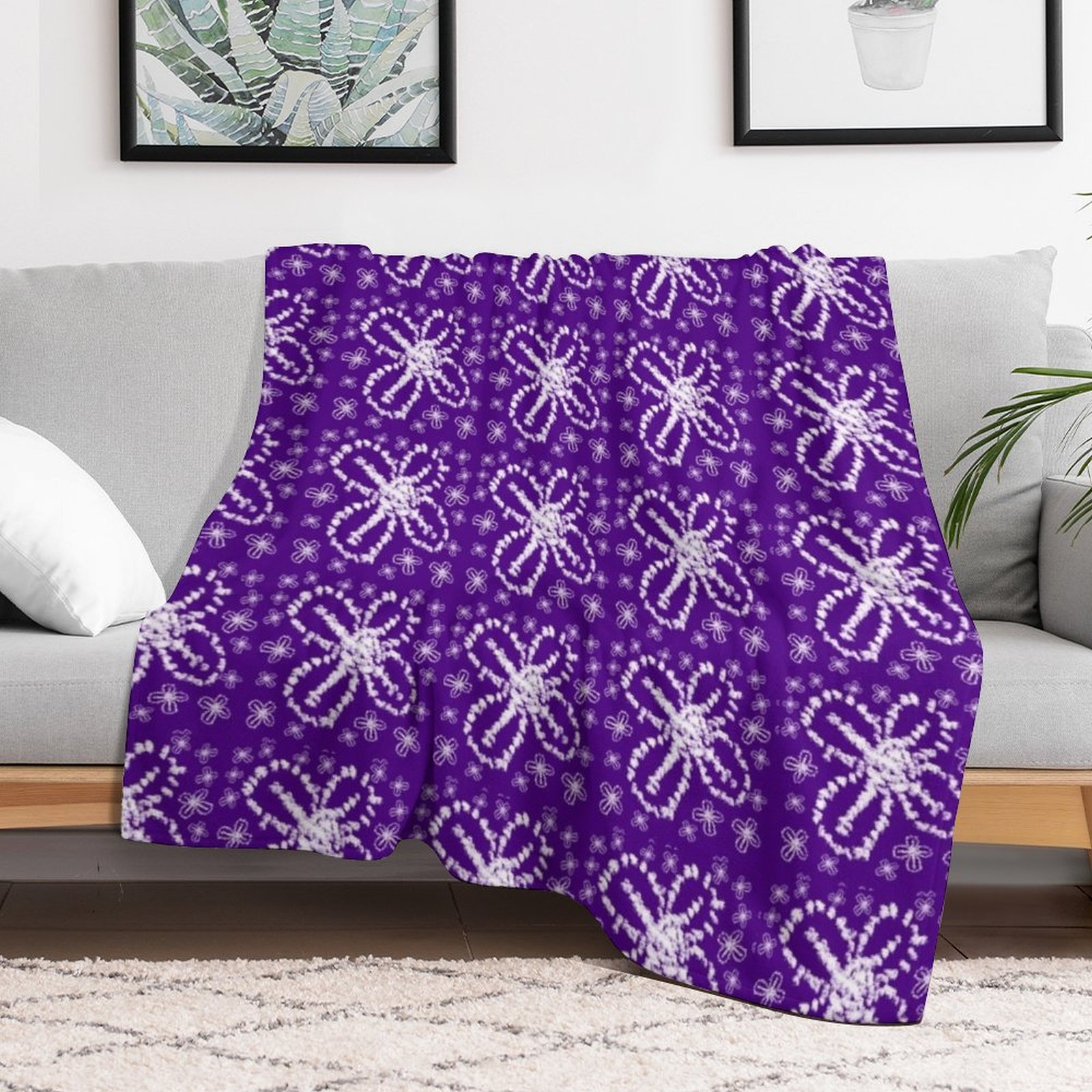 Modern Indigo Tie Dye Floral S - Shibori Tie Dye บทวิจารณ์และราคา
