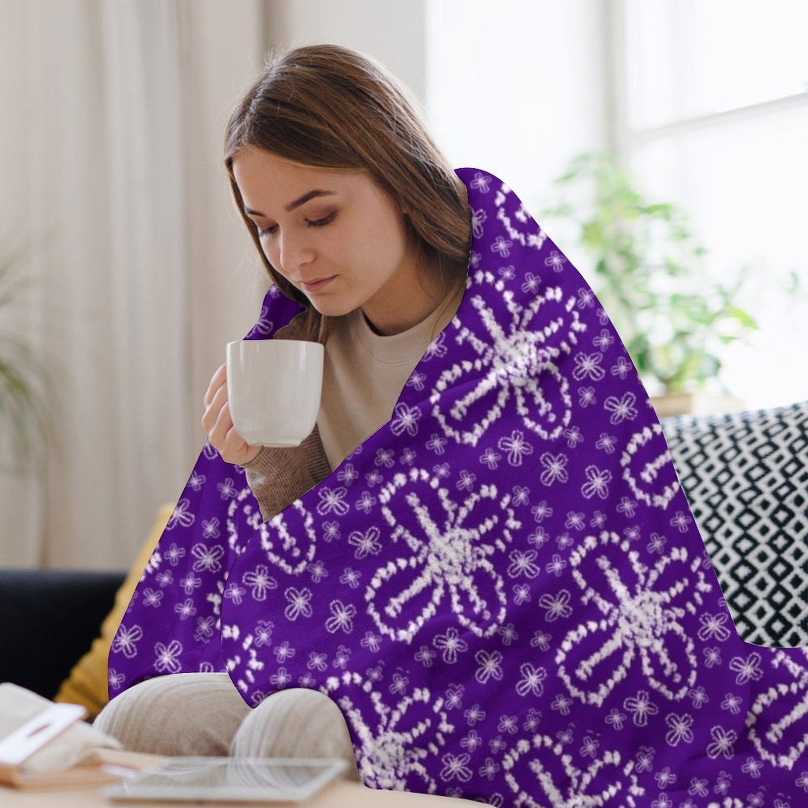 Modern Indigo Tie Dye Floral S - Shibori Tie Dye บทวิจารณ์และราคา