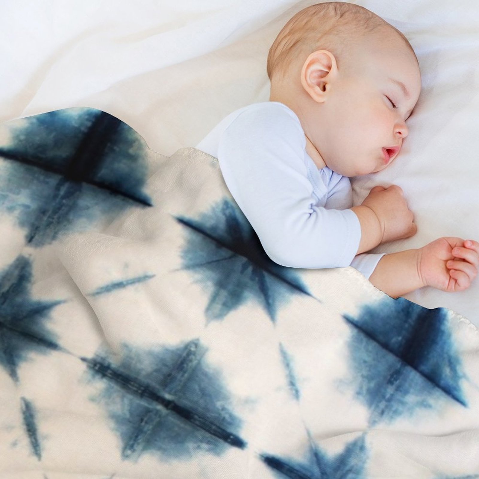 Shibori Tie Dye, Indigo Throw  - Shibori Tie Dye บทวิจารณ์และราคา