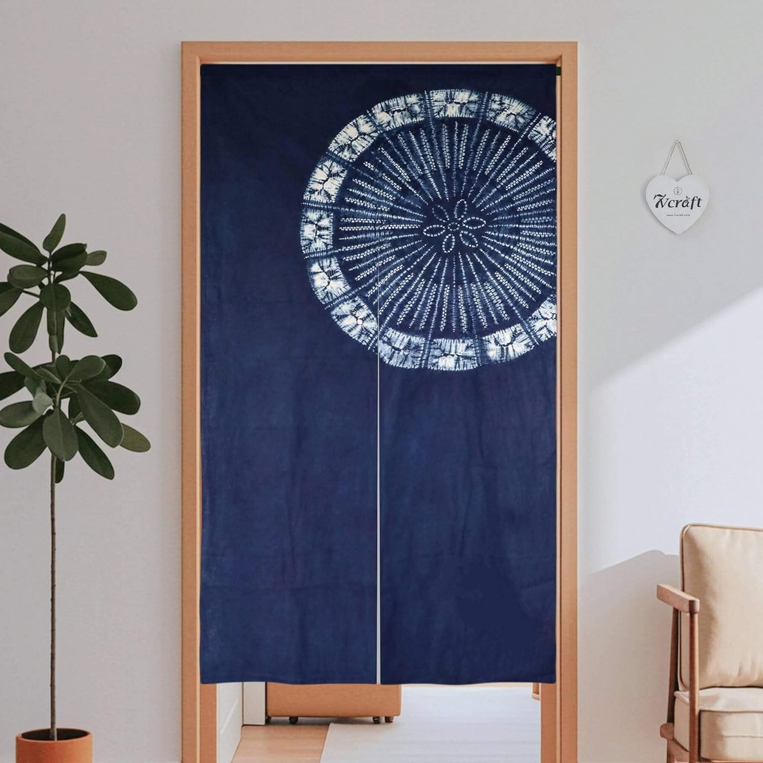 Hand Dyed Japanese  Curtain/Sh - Shibori Tie Dye บทวิจารณ์และราคา