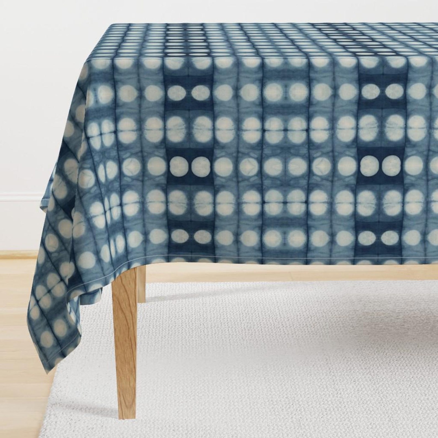 Shibori Circles Tablecloth Des - Shibori Tie Dye บทวิจารณ์และราคา