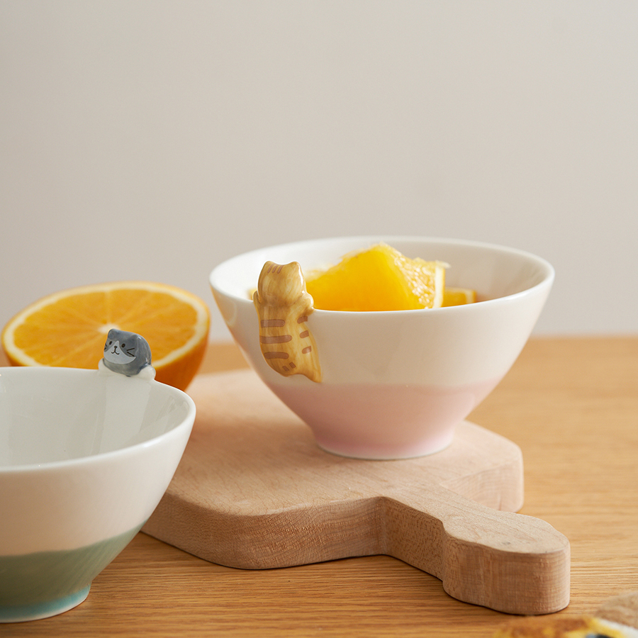 Relief Cat Decor Round Bowl 4. - Matcha Bowl Chawan บทวิจารณ์และราคา