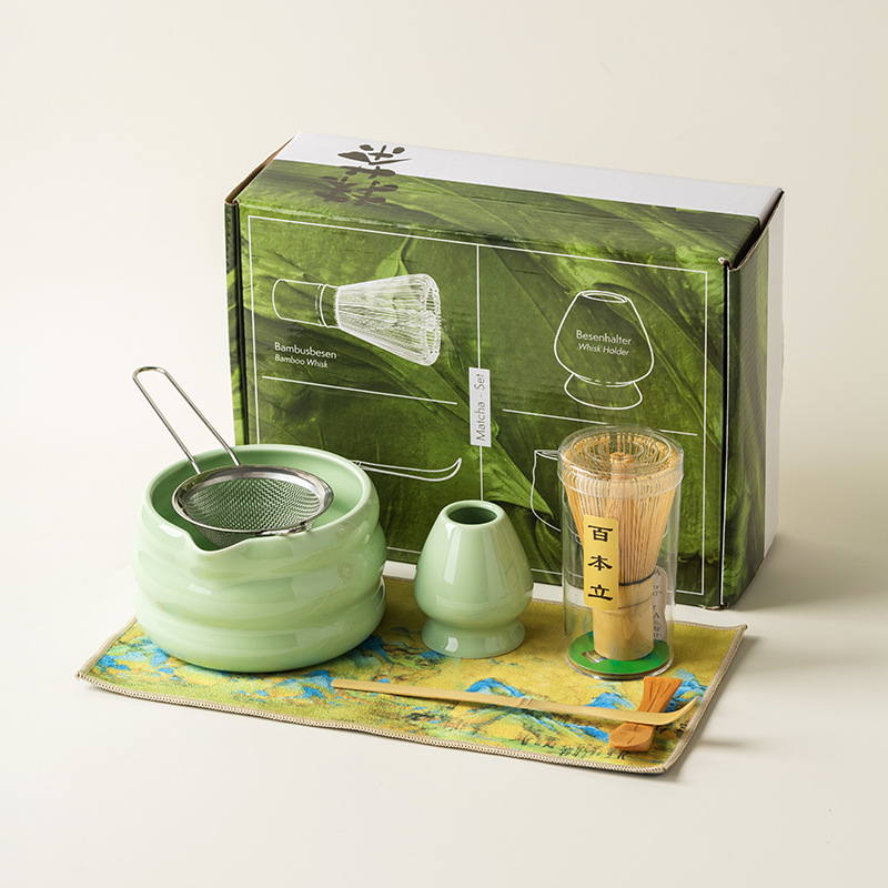 4/7PCS Japanese Matcha Set Mat - Matcha Bowl Chawan บทวิจารณ์และราคา