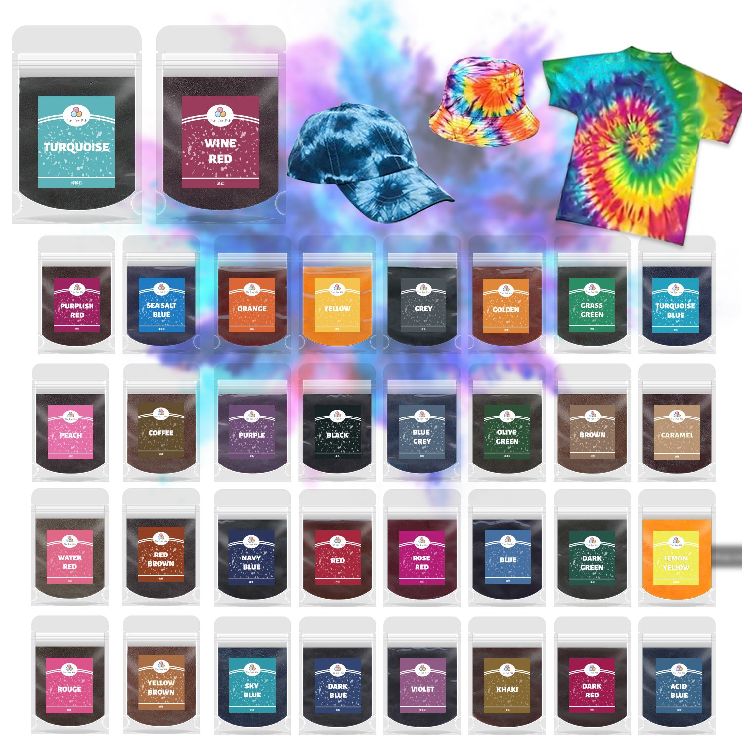 6 Color/Set 10g Fabric Tie Dye - Indigo Dye Kit บทวิจารณ์และราคา