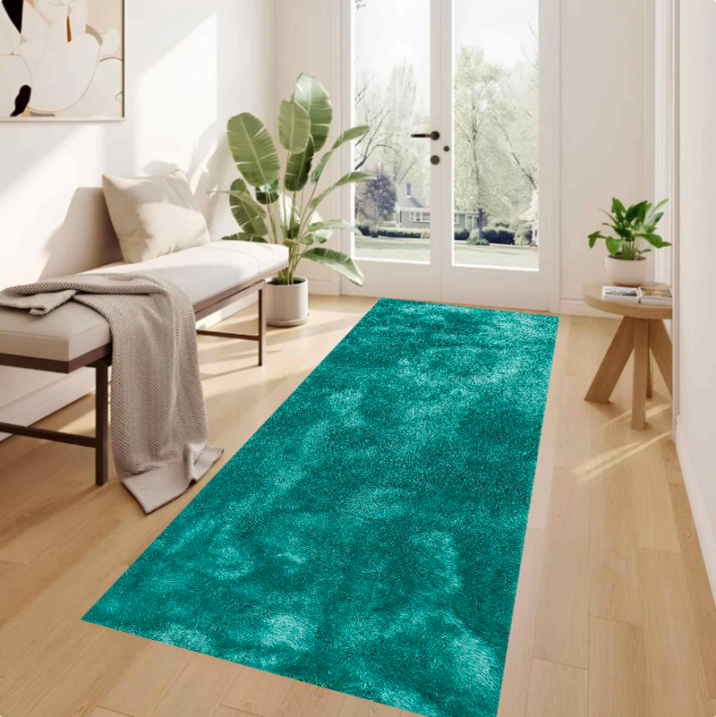 Turquoise Tie Dye Runner Rug A - Shibori Tie Dye บทวิจารณ์และราคา